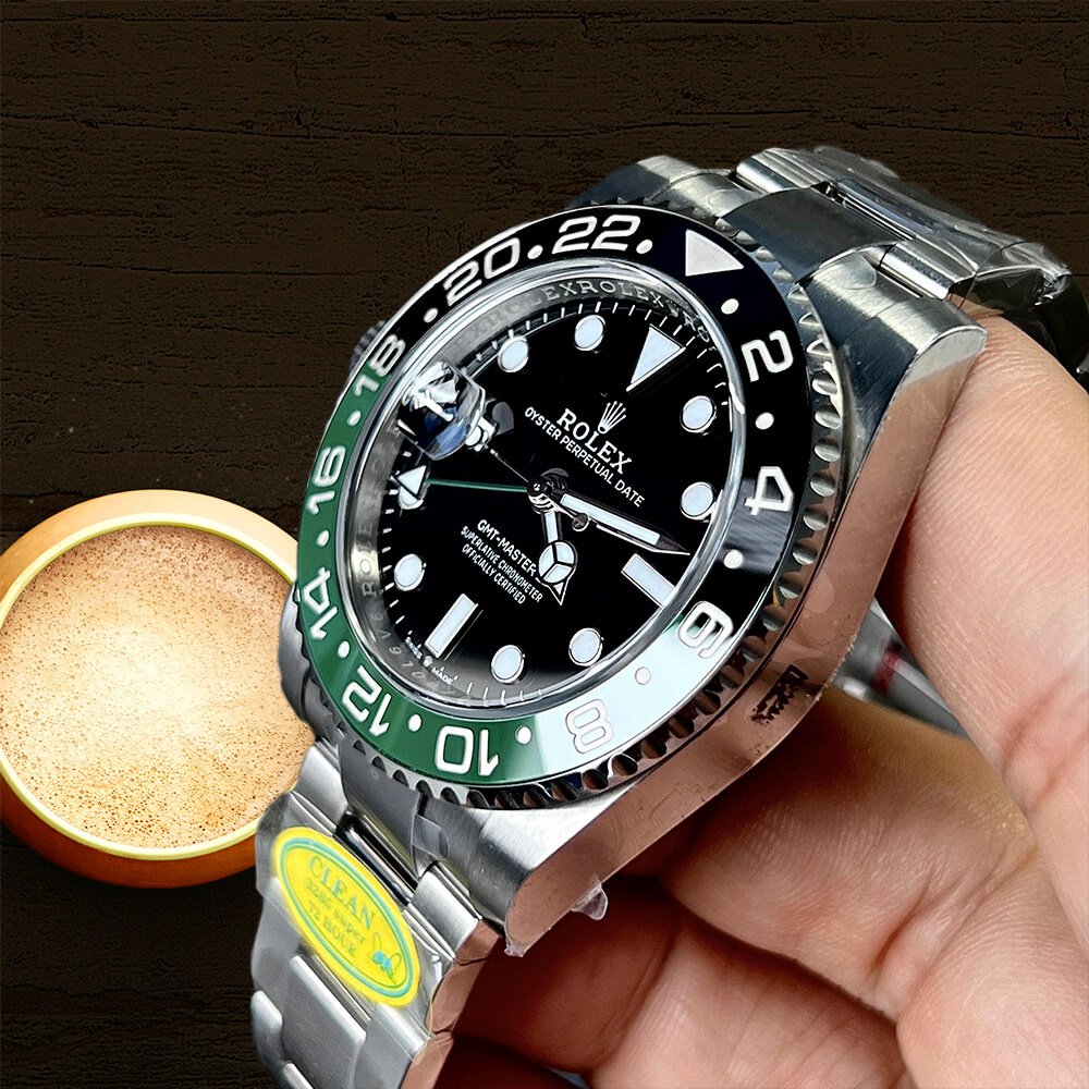 Rolex Sprite Luxury Dual Time Zone Green GMT 