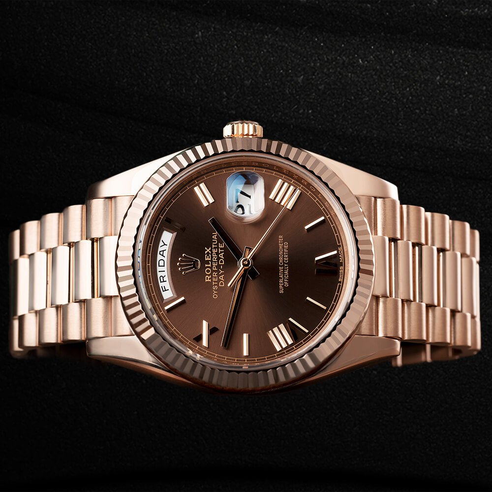 Rolex DayDate Chocolate Dial Everose Gold Design