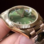 Rolex 228235 Olive Green Sunburst Fluted Bezel