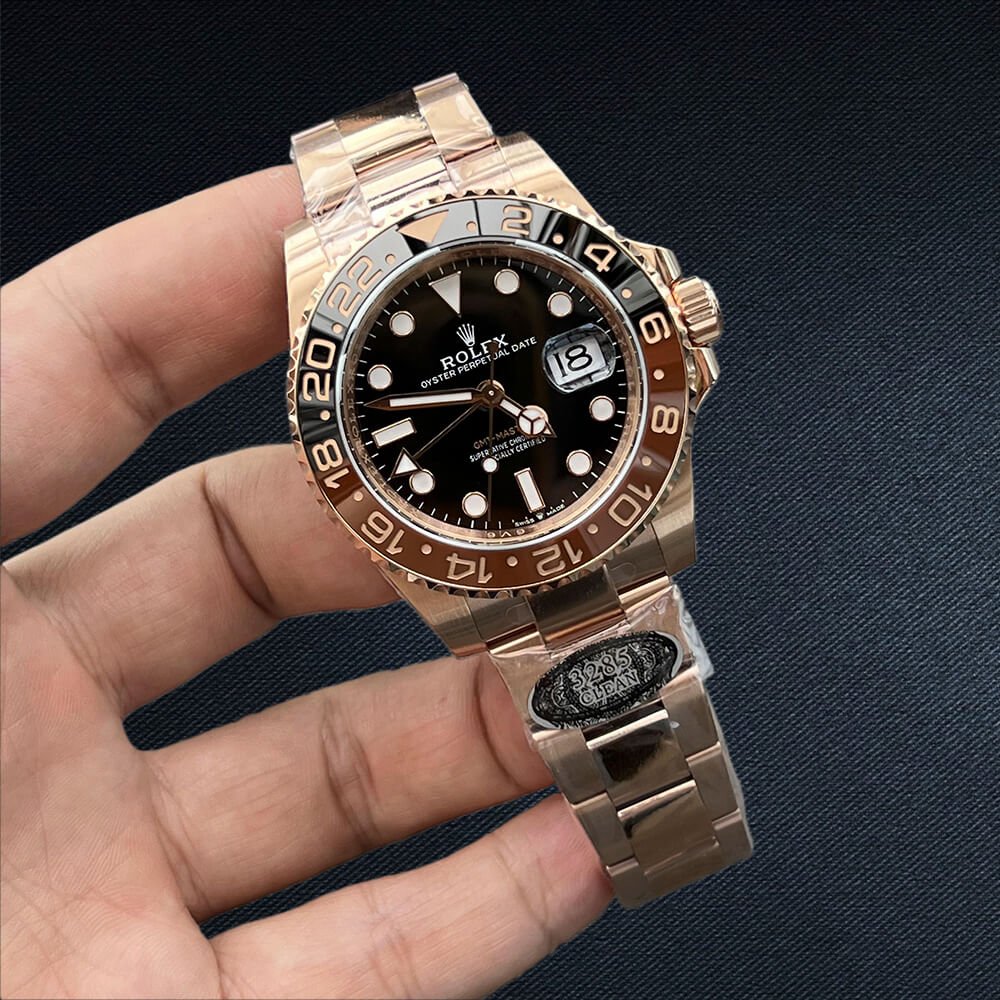 Luxury Rolex GMT-Master II 126715CHNR-0001, Everose Gold & Steel Finish