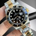 Waterproof 300m Rolex 116613LN-0001 gold-steel wristwatch