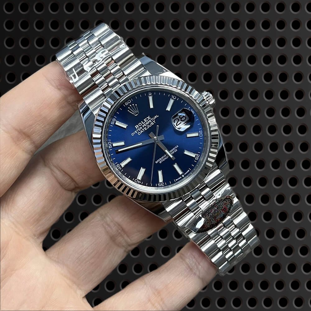 Rolex Blue Face Classic Oyster Perpetual Datejust 41mm Watch