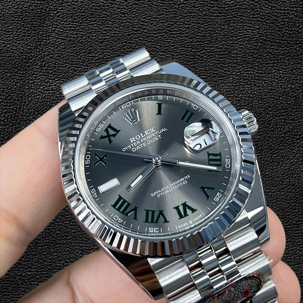 Elegant Grey Dial Rolex Datejust Wimbledon 41 with Jubilee Bracelet